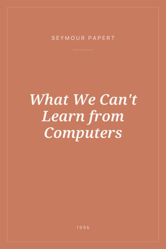 Portada de What We Can't Learn from Computers