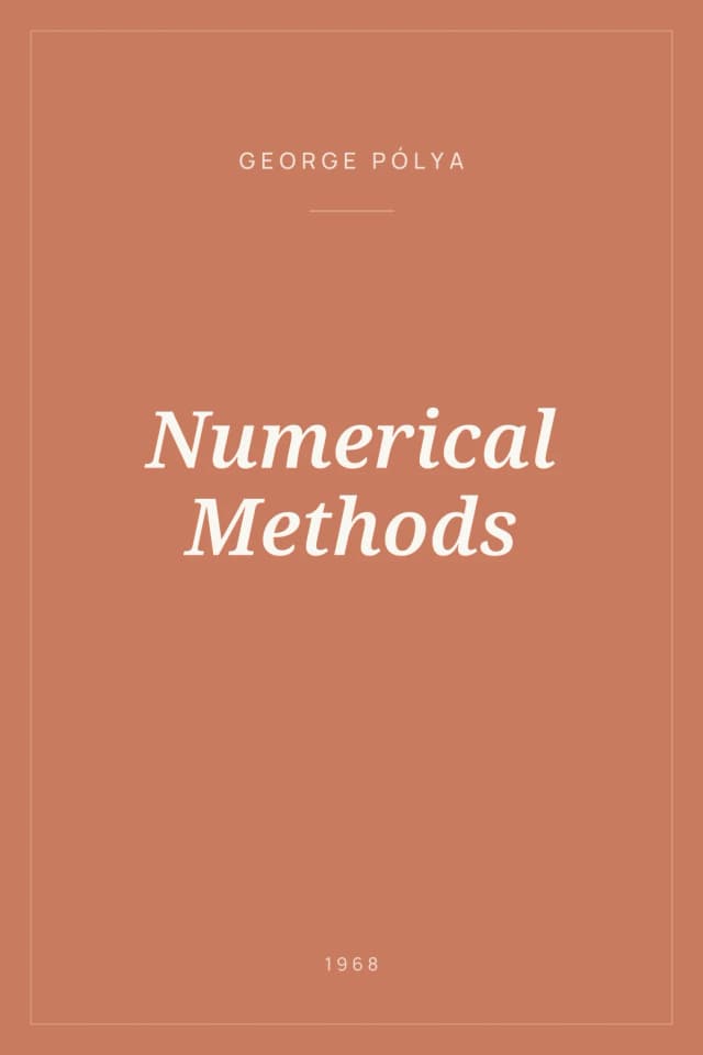 Portada de Numerical Methods