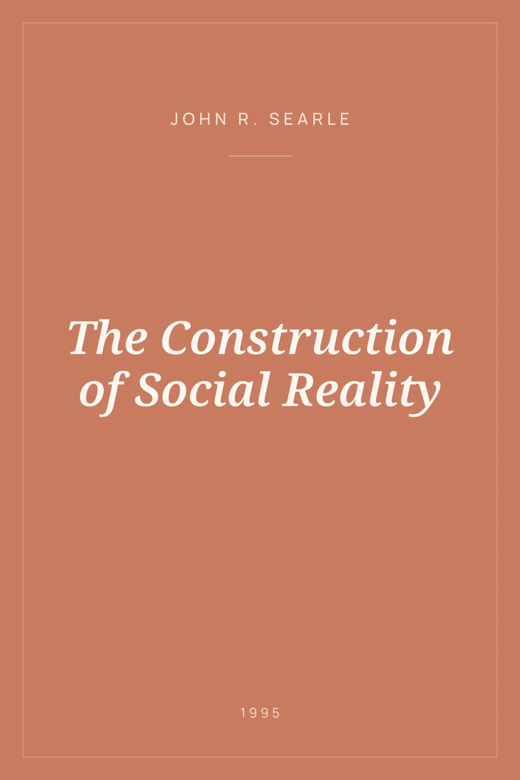 Portada de The Construction of Social Reality