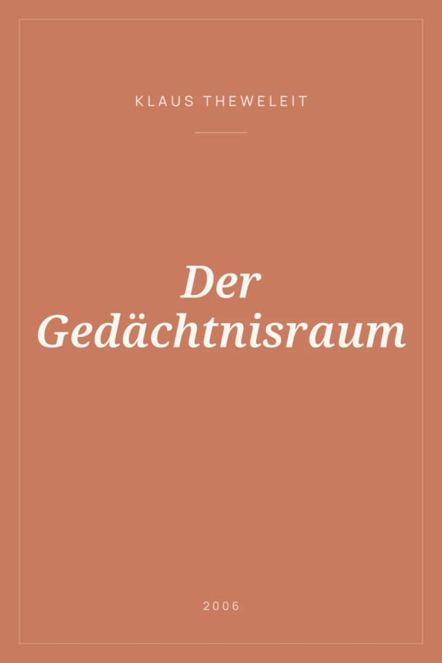 Portada de Der Gedächtnisraum
