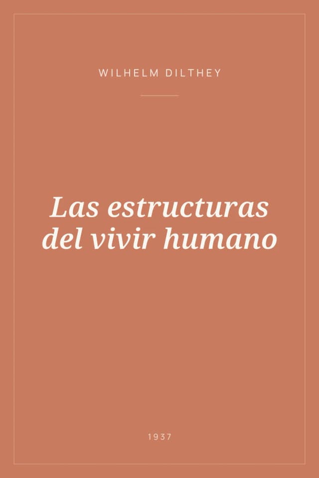 Portada de Las estructuras del vivir humano