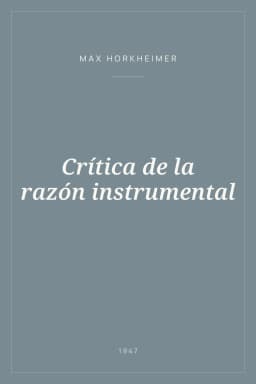 Portada de Crítica de la razón instrumental