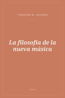 Portada de La filosofía de la nueva música
