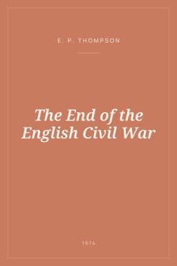 Portada de The End of the English Civil War