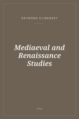 Portada de Mediaeval and Renaissance Studies
