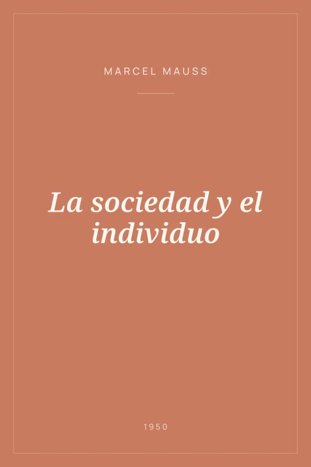 Portada de La sociedad y el individuo