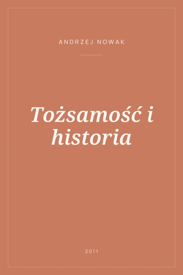 Portada de Tożsamość i historia