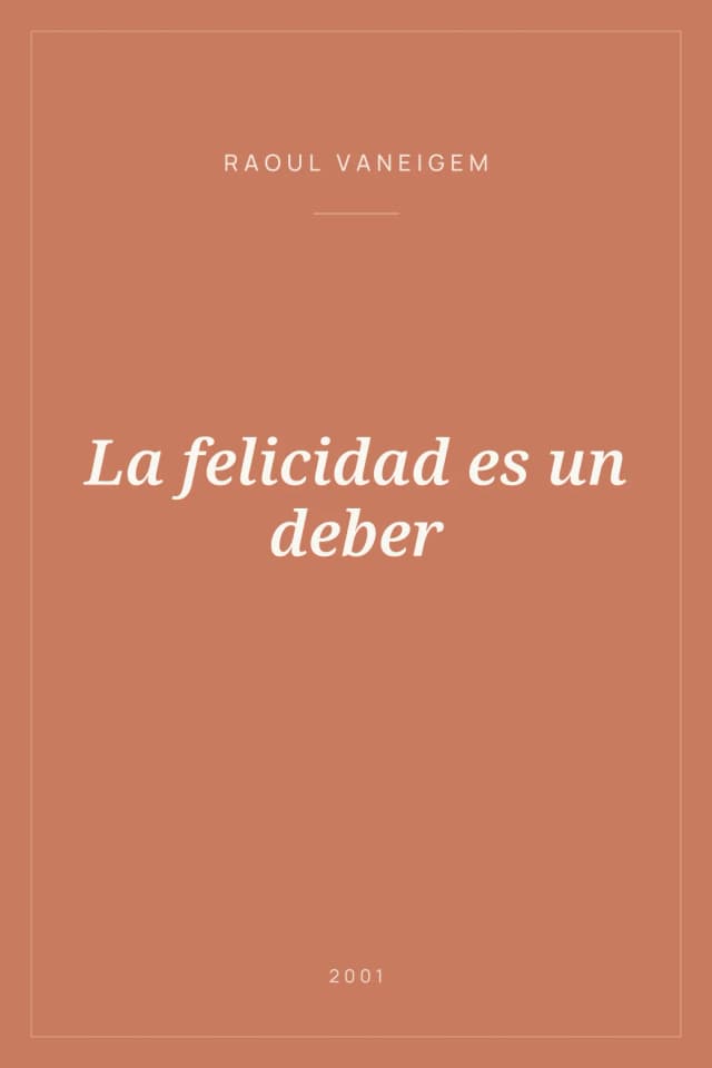 Portada de La felicidad es un deber
