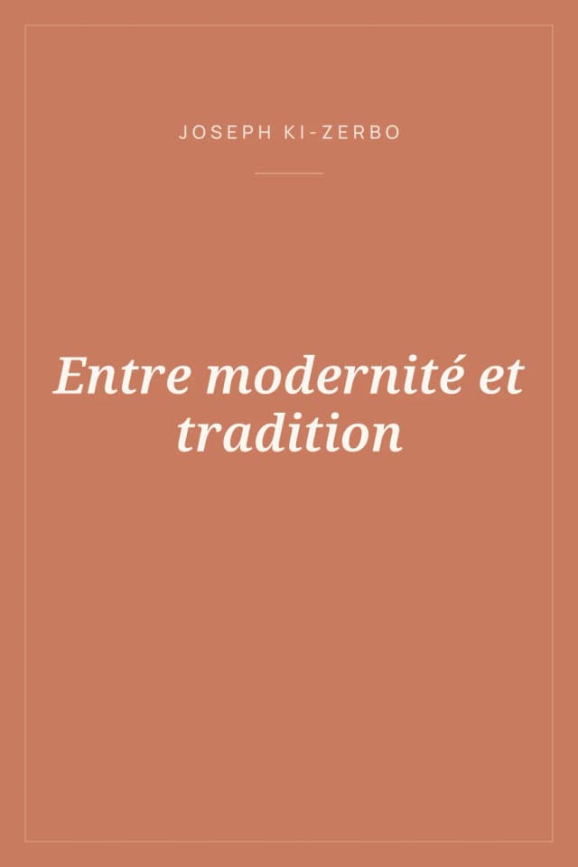 Portada de Entre modernité et tradition