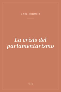Portada de La crisis del parlamentarismo