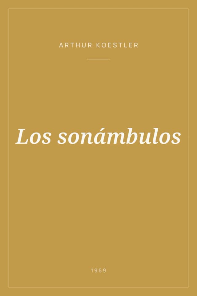Portada de Los sonámbulos