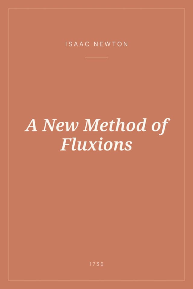 Portada de A New Method of Fluxions