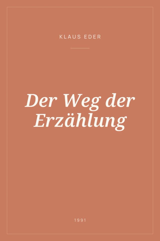 Portada de Der Weg der Erzählung