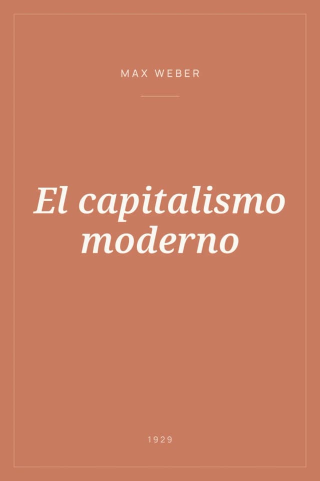 Portada de El capitalismo moderno