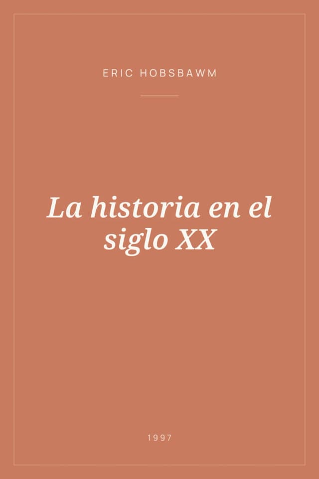 Portada de La historia en el siglo XX