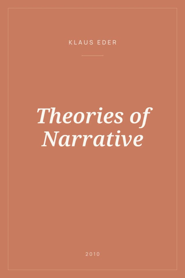 Portada de Theories of Narrative