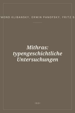 Portada de Mithras: typengeschichtliche Untersuchungen