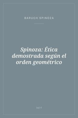 Portada de Spinoza: Ética demostrada según el orden geométrico
