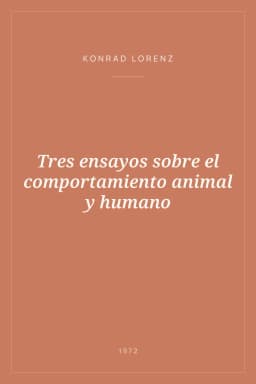 Portada de Tres ensayos sobre el comportamiento animal y humano