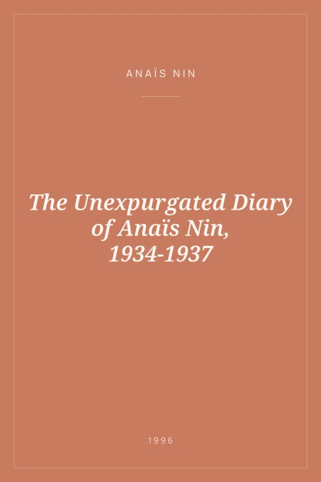 Portada de The Unexpurgated Diary of Anaïs Nin, 1934-1937