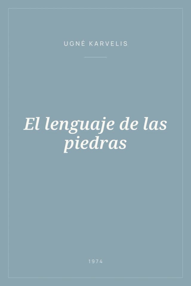 Portada de El lenguaje de las piedras