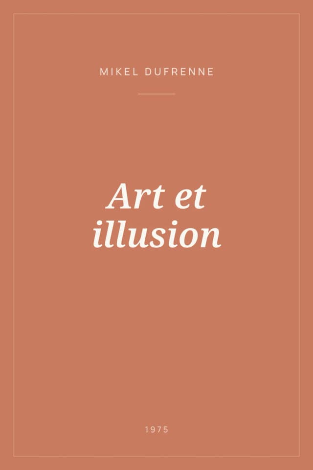 Portada de Art et illusion