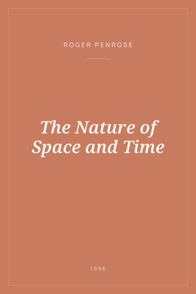 Portada de The Nature of Space and Time