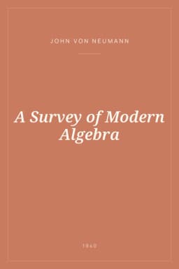 Portada de A Survey of Modern Algebra
