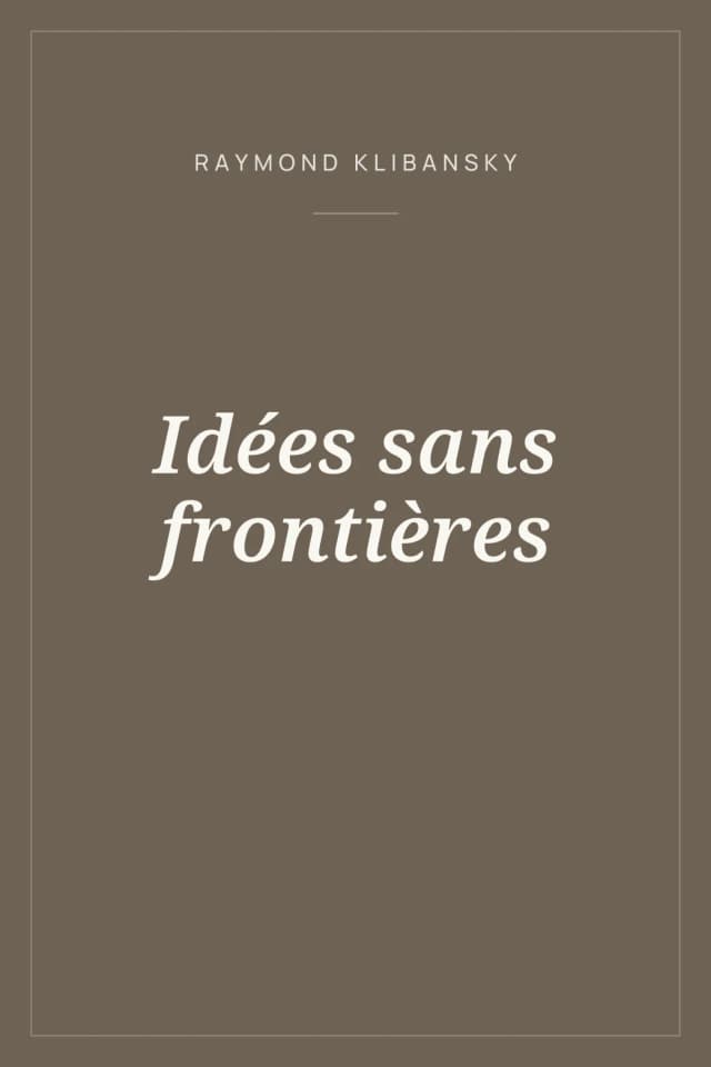 Portada de Idées sans frontières