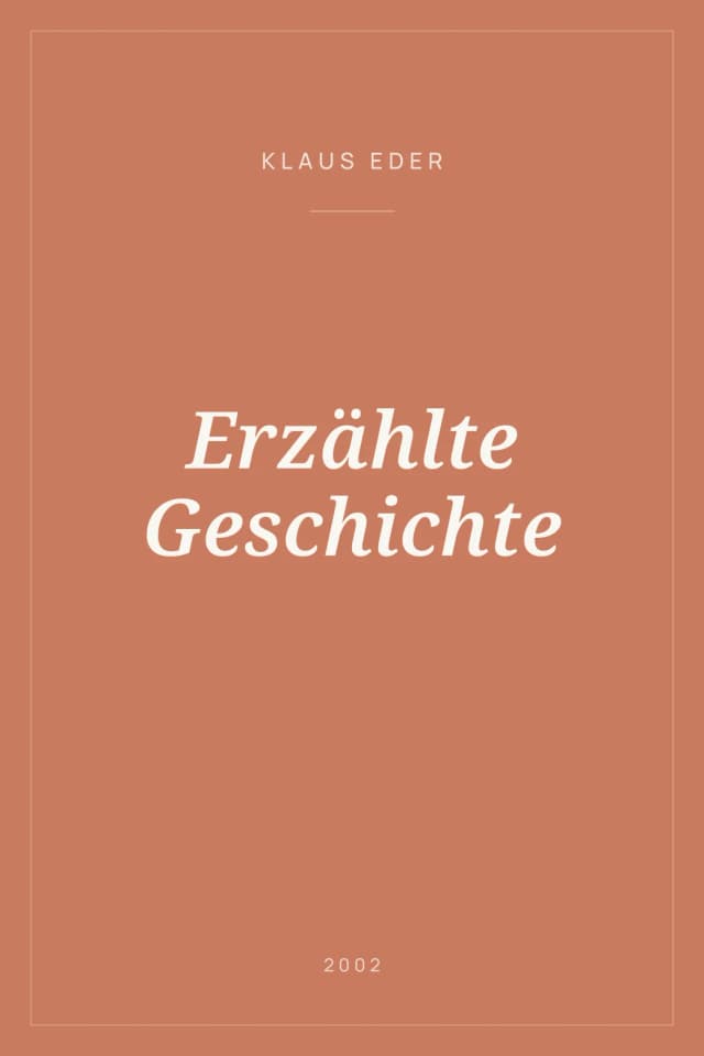 Portada de Erzählte Geschichte