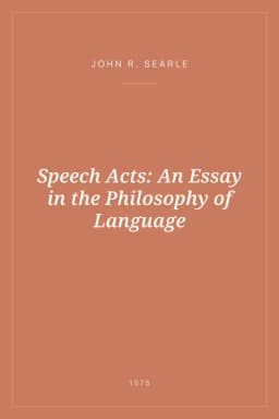 Portada de Speech Acts: An Essay in the Philosophy of Language