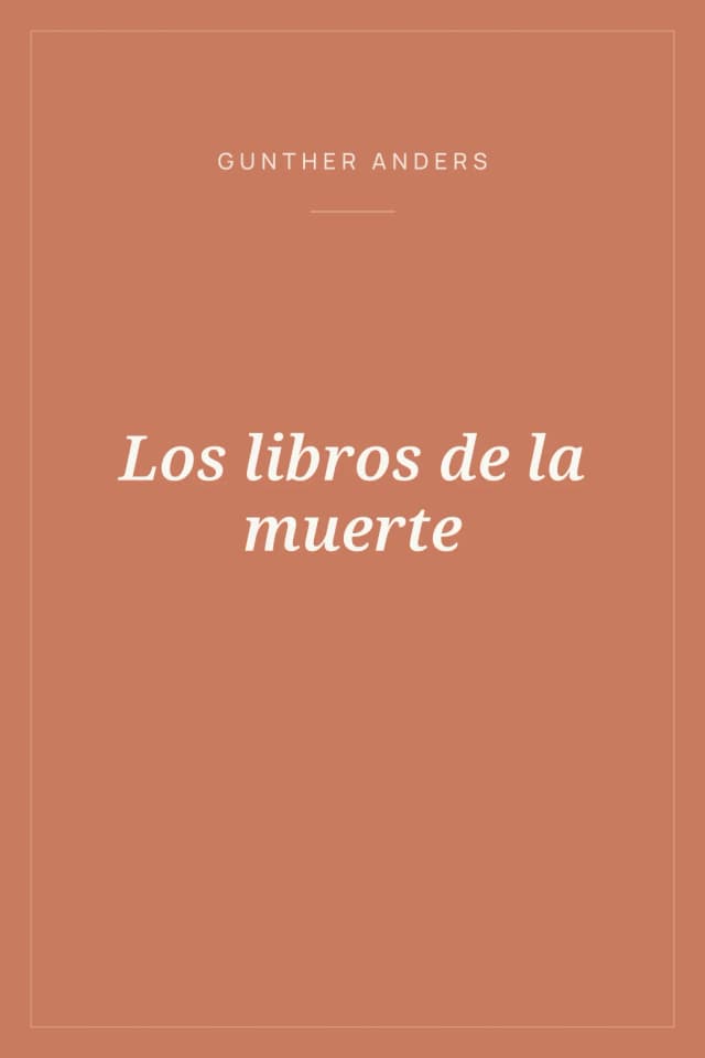 Portada de Los libros de la muerte