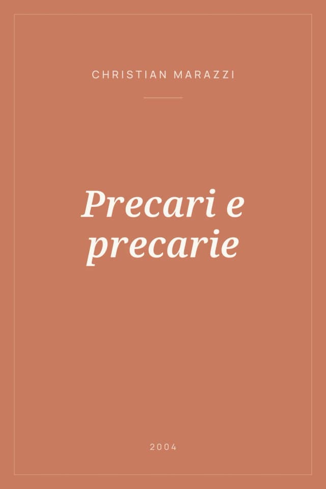 Portada de Precari e precarie