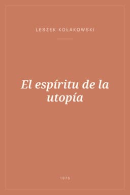 Portada de El espíritu de la utopía