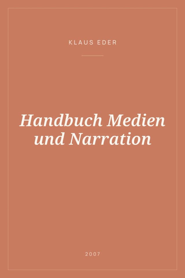 Portada de Handbuch Medien und Narration