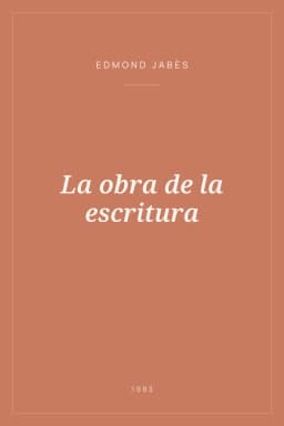Portada de La obra de la escritura
