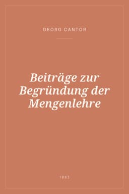 Portada de Beiträge zur Begründung der Mengenlehre