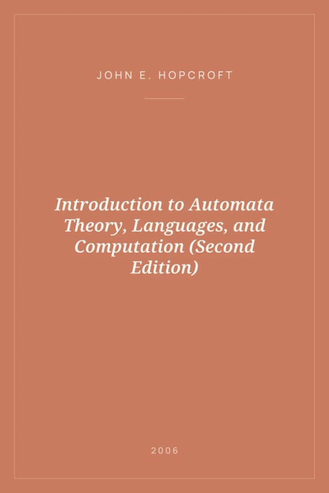 Portada de Introduction to Automata Theory, Languages, and Computation (Second Edition)