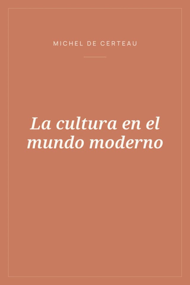 Portada de La cultura en el mundo moderno