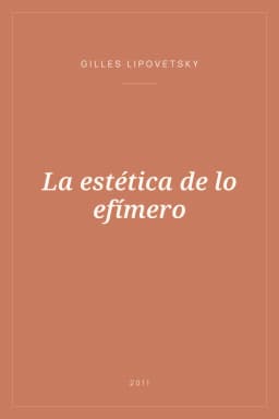 Portada de La estética de lo efímero