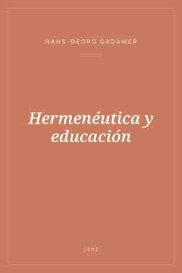 Portada de Hermenéutica y educación