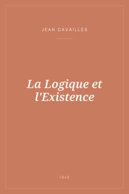 Portada de La Logique et l'Existence