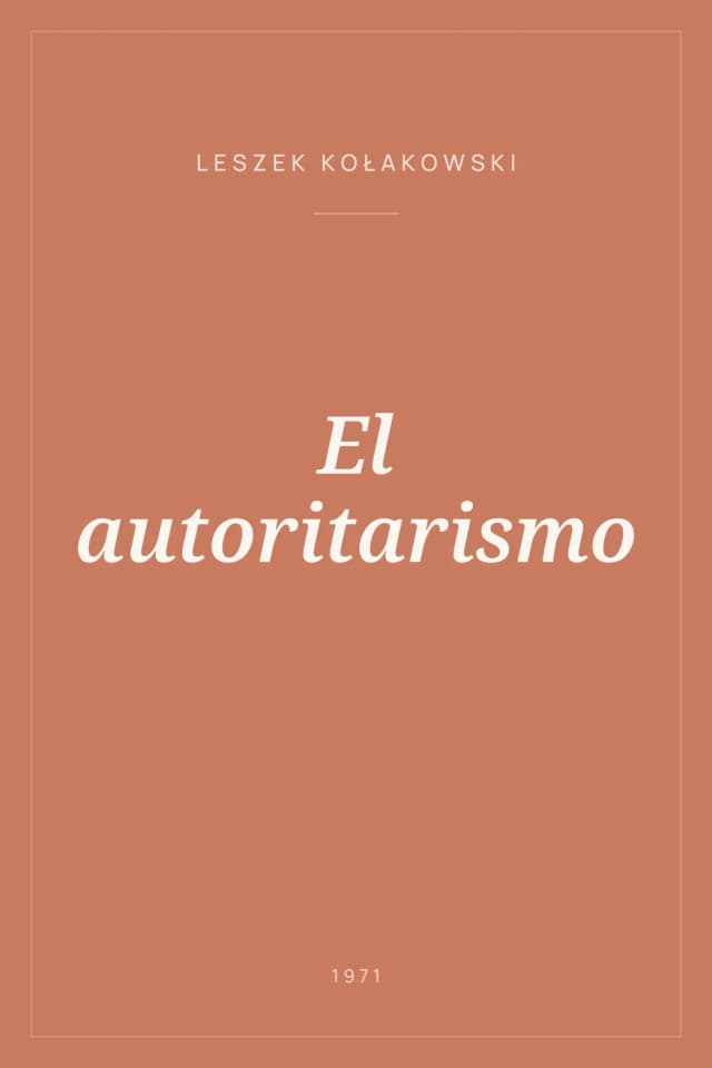 Portada de El autoritarismo