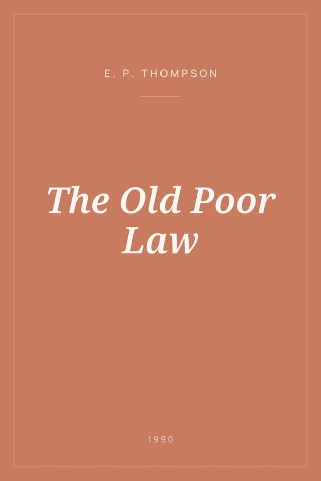 Portada de The Old Poor Law