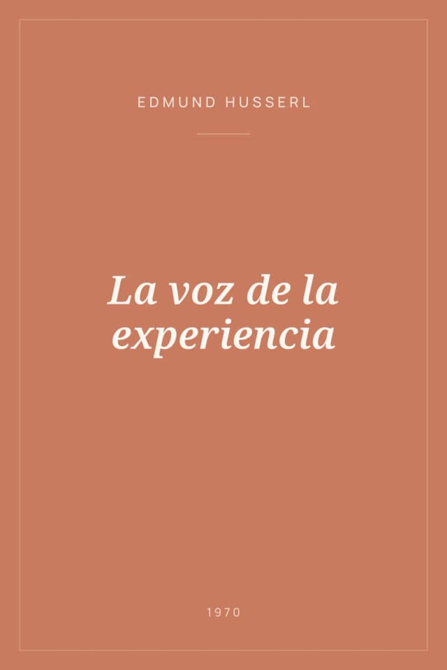 Portada de La voz de la experiencia