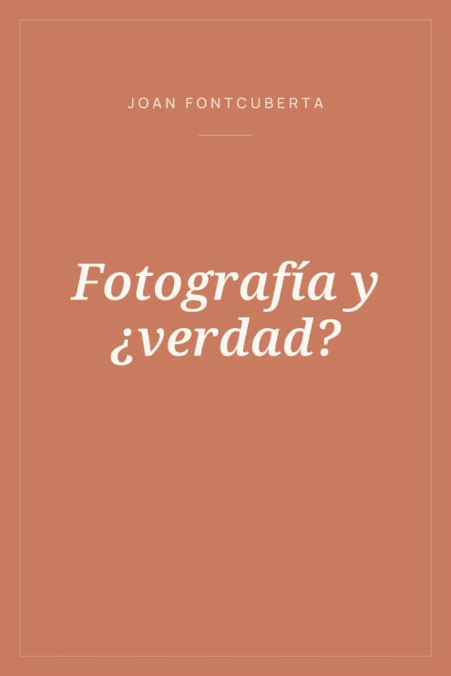 Portada de Fotografía y ¿verdad?