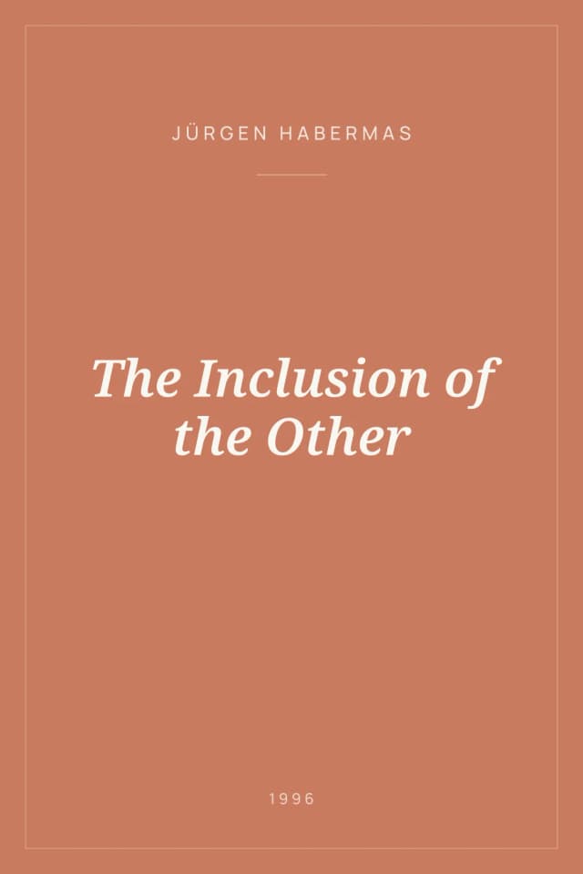 Portada de The Inclusion of the Other