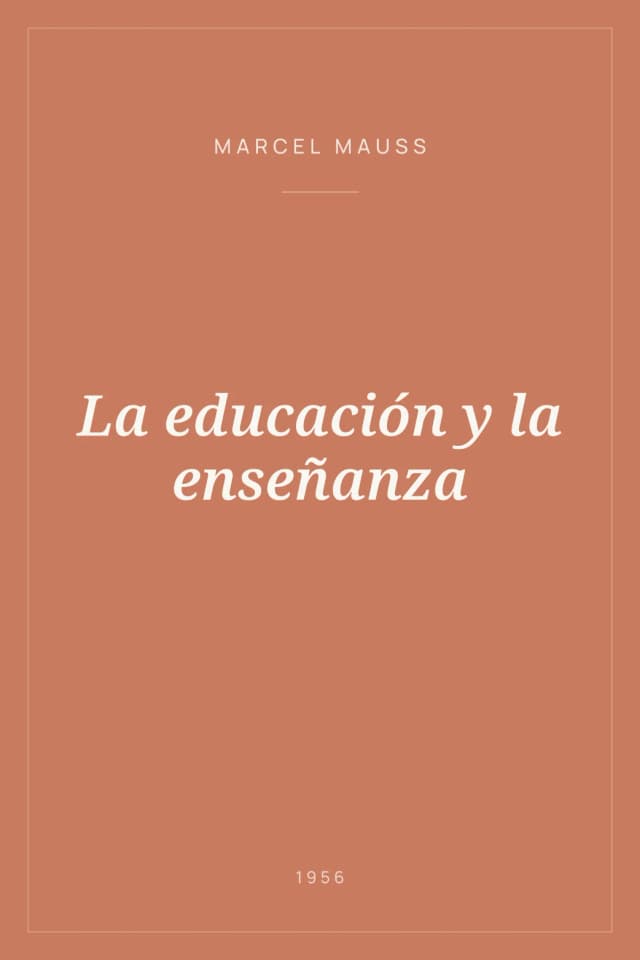 Portada de La educación y la enseñanza