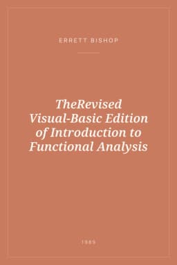Portada de TheRevised Visual-Basic Edition of Introduction to Functional Analysis