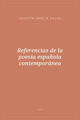 Portada de Referencias de la poesía española contemporánea